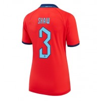 England Luke Shaw #3 Replica Away Shirt Ladies World Cup 2022 Short Sleeve